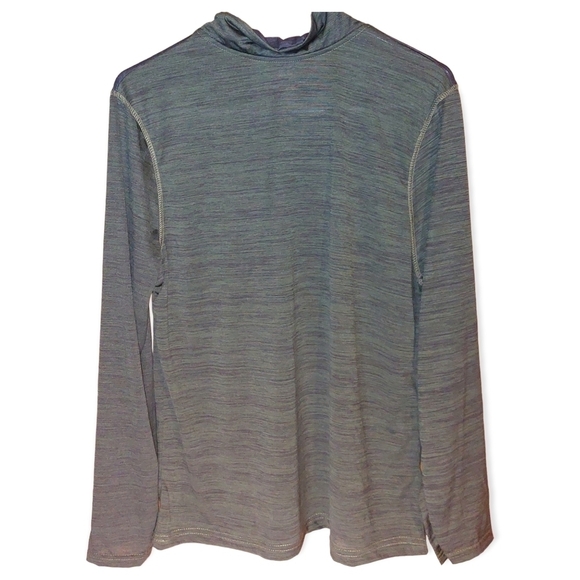 NWT RE Real Essentials Athletic Knit 1/4 Zip Shirt Men’s Size Medium Blue/Green - Picture 2 of 6